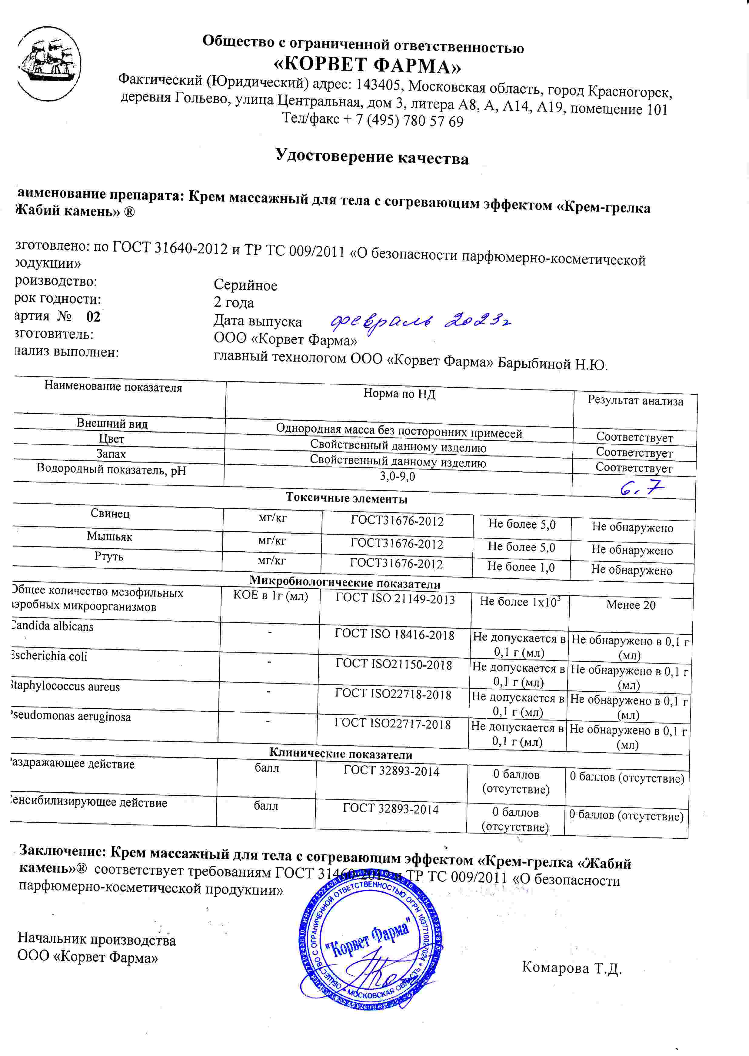 Паспорт №02202302